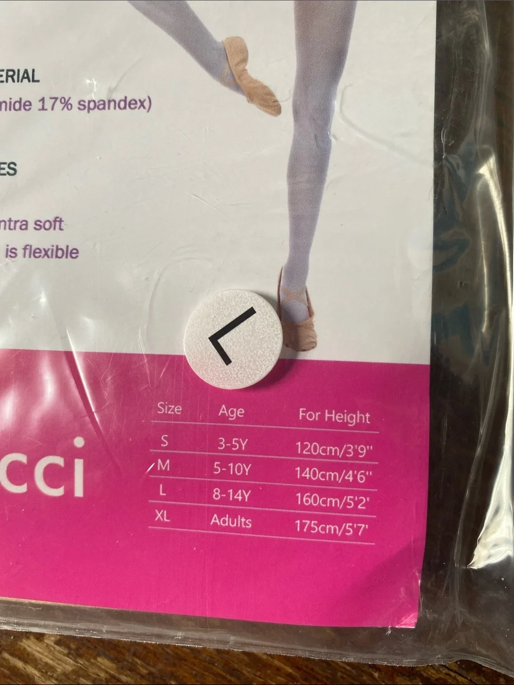 iMucci Professional Ballet Dance Tights Size LG & L’eggs Medium Support Suntan